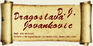 Dragoslava Jovanković vizit kartica